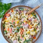 Bowl of macaroni salad